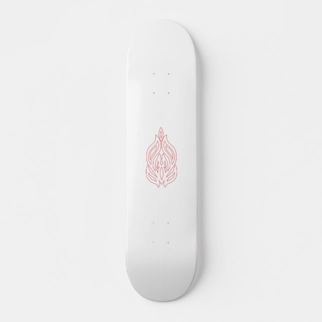 Skateboard Rosa podrido, caoba exuberante, diseño decorativo (Anverso )
