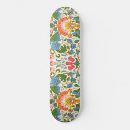 Skateboard Rosa postrado (por William Morris)