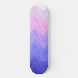 Skateboard Rosa Púrpura Ondulado Abstracto