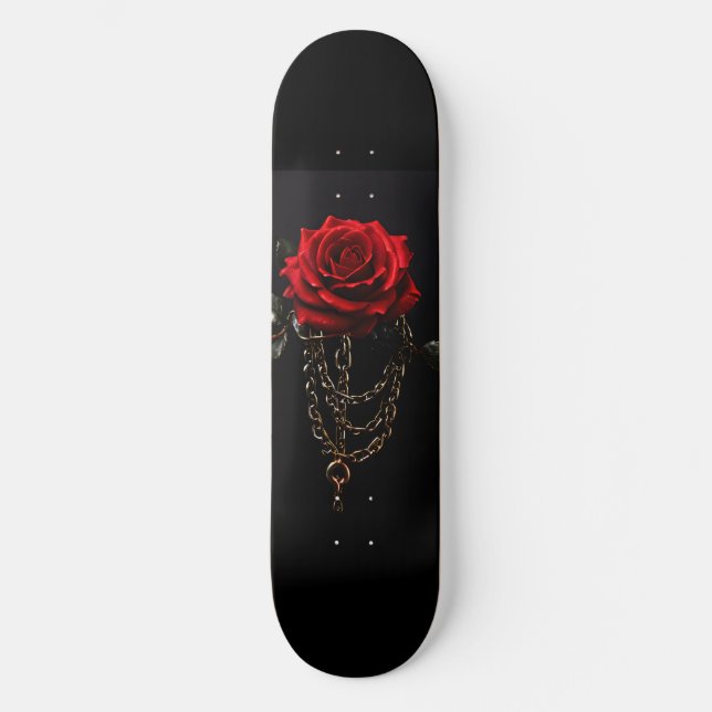 Skateboard Rosa roja en el Gótico de las cadenas (Anverso)