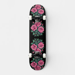 Skateboard Rosa Rosa Flores Lindas