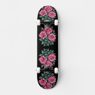 Skateboard Rosa Rosa Flores Lindas