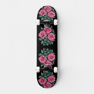 Skateboard Rosa Rosa Flores Lindas