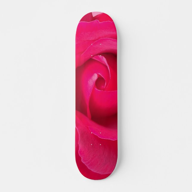 Skateboard Rosa Rosa Roja Romántica (Anverso )