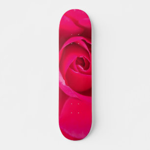 Skateboard Rosa rosa rojo romántico v2