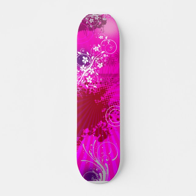 Skateboard Rosa urbano del Grunge (Anverso )