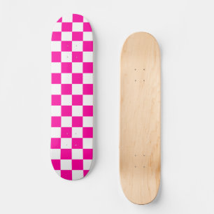 Skateboard Rosa y blanco de neón bajo control