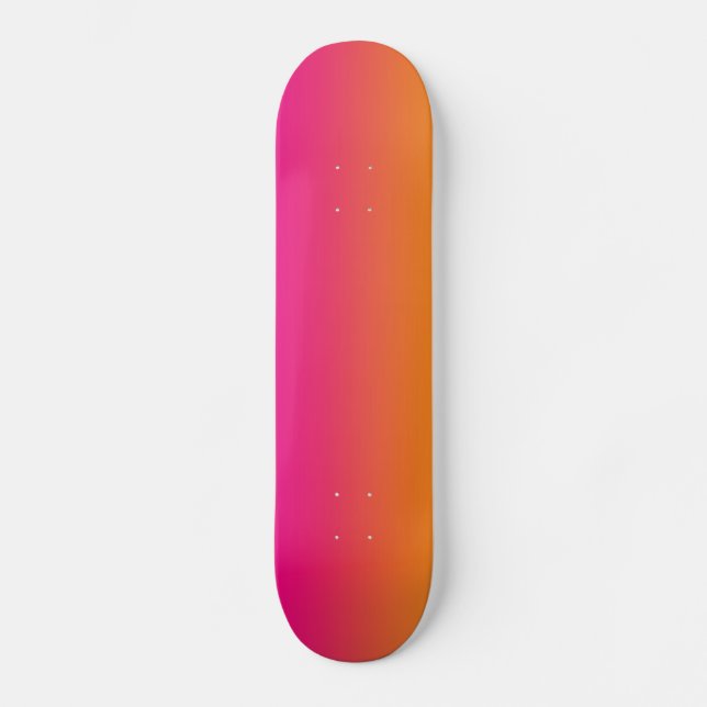 Skateboard Rosa y naranja (Anverso)