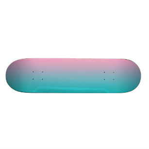 Skateboard Rosa y turquesa Ombre