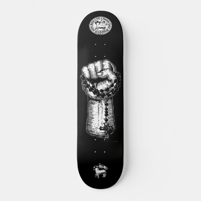 Skateboard Rosary Power, 8 Deck de 1/8" (Anverso)