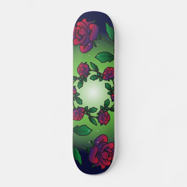 Skateboard Rosas (Anverso)