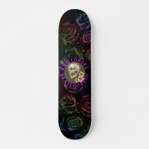 Skateboard Rosas arcoiris (oscuro) Metalizado preciosos