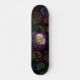Skateboard Rosas arcoiris (oscuro) Precioso Metalizado