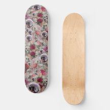 Rosas de cráneo y bolas de disco rosado