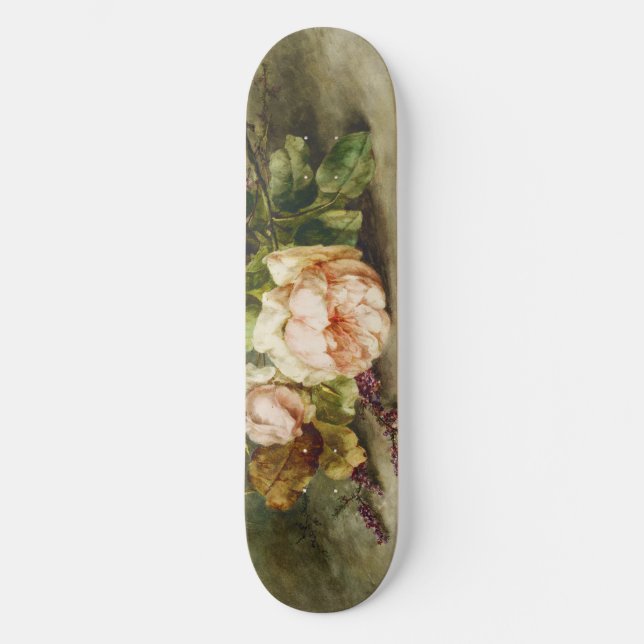 Skateboard Rosas de época de Margaretha Roosenboom (Anverso)