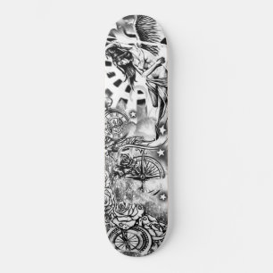 Skateboard Rosas de la bandera de Ángel de la brújula de re