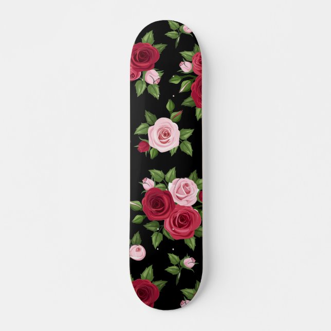 Skateboard Rosas de medianoche (Anverso )