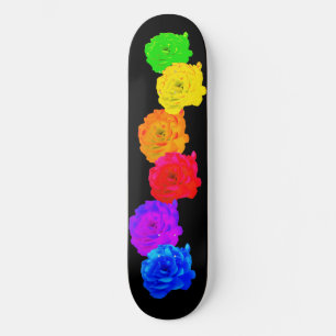 Skateboard Rosas del arcoiris