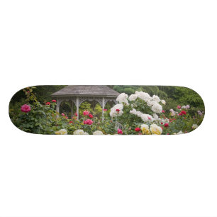 Skateboard Rosas en el Jardín de los Rosas de Gazebo y en flo