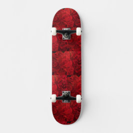 Skateboard Rosas Rojas