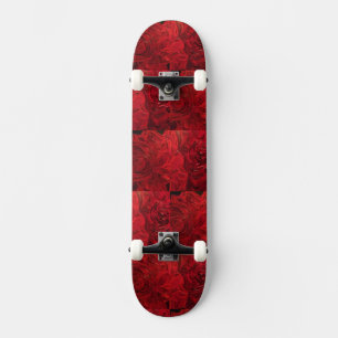 Skateboard Rosas Rojas