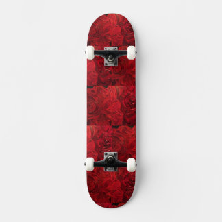 Skateboard Rosas Rojas