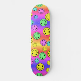 Skateboard Rostros sonrientes Purpurinoso