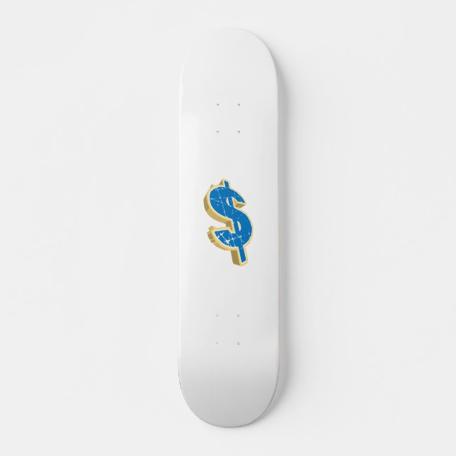 Skateboard Rótulo en dólares (Anverso )