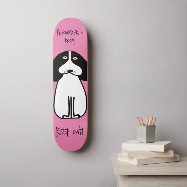 Skateboard Rótulo personalizado "Mantener fuera" de salón de  (Arte de la pared)