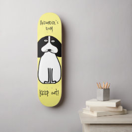 Skateboard Rótulo personalizado "Mantener fuera" de salón de 