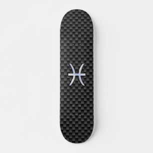 Skateboard Rótulo Zodiac Silver Pisciendo sobre la impresión