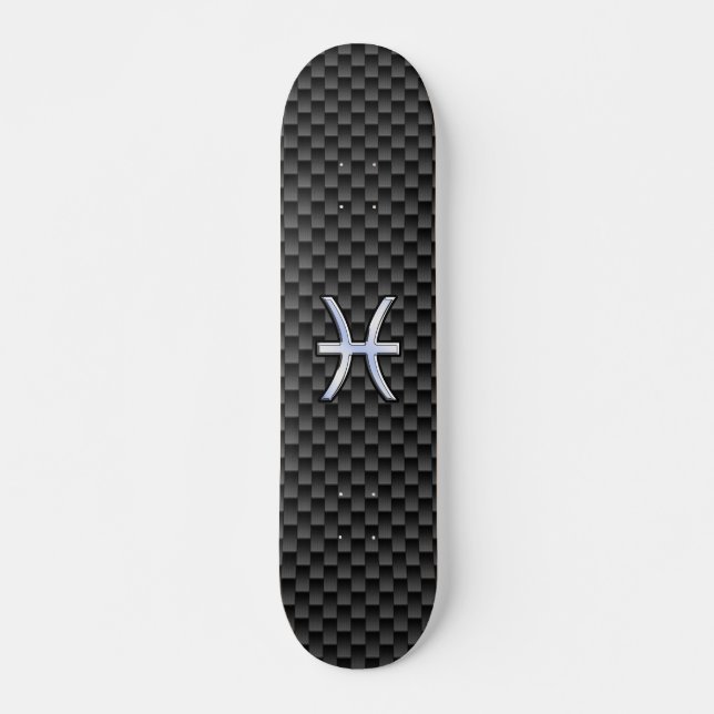 Skateboard Rótulo Zodiac Silver Pisciendo sobre la impresión  (Anverso )