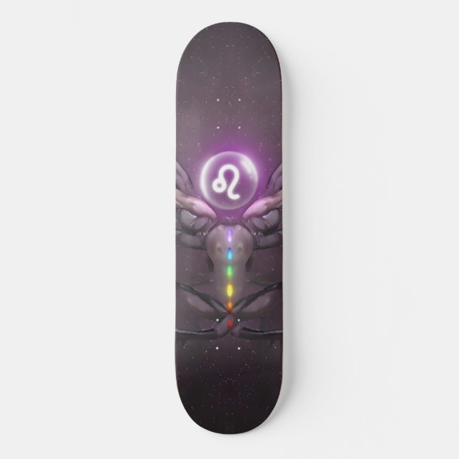 Skateboard Rótulo Zodiaco Leo Seven Chakras (Anverso)