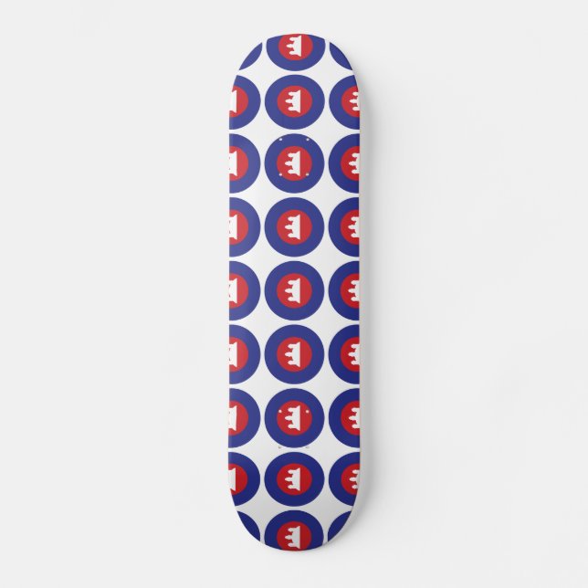 Skateboard Roundel de Camboya (Anverso)