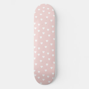Skateboard Rubor Rosa con Chicas de los corazones blancos