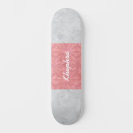 Skateboard Ruddy Pink Batik Gray Water Name