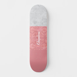 Skateboard Ruddy Pink Batik Gray Water Name