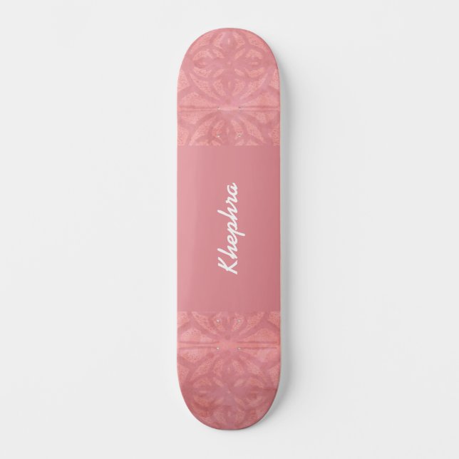 Skateboard Ruddy Pink Batik Name (Anverso)