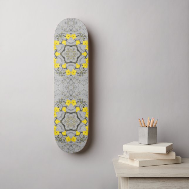Skateboard Rueda de Armonía de Junquillos  (Arte de la pared)