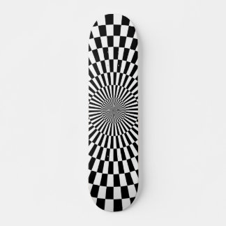 Skateboard Rueda de Op Art - Negro y Blanco