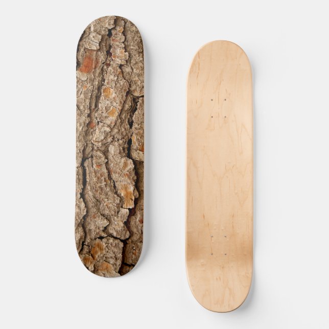 Skateboard Rustic Pine Bark Texture  (Anverso)