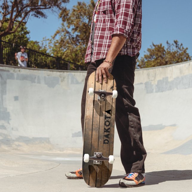 Skateboard Rústico angustiado oscuro al aire libre Barn Wood  (Exterior 2)