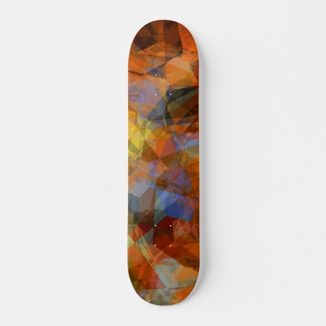 Skateboard Rusty Naranja Diseño Resumen Moderno (Anverso )