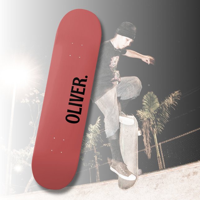 Skateboard Rusty Naranja Nombre moderno | Classic Trendy (Subido por el creador)