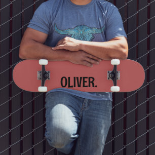 Skateboard Rusty Naranja Nombre moderno Classic Trendy