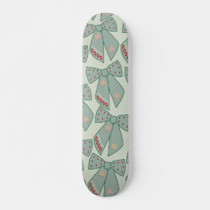 Skateboard Sage Green Bows