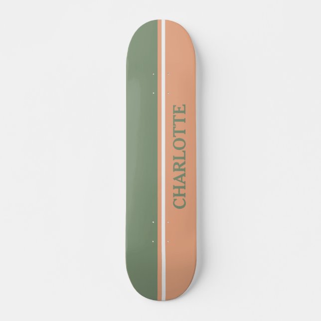 Skateboard Sage Green y Rubor Pink (Anverso )