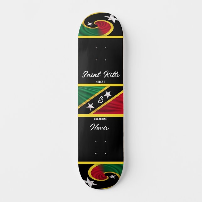 Skateboard Saint Kitts y Nevis (Anverso)
