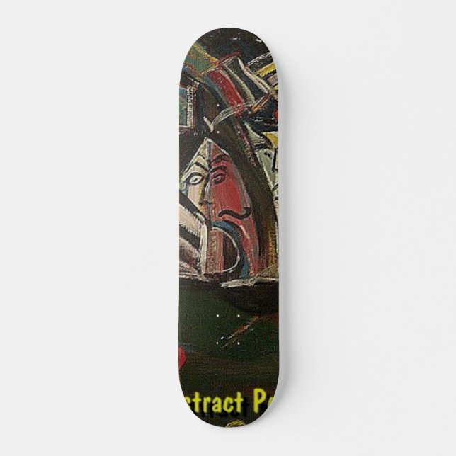 SKATEBOARD SALA DE BILLAR ABSTRACTA (Anverso )