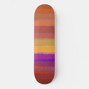 Skateboard Salado Del Amanecer Brillante Watercolor Pop De Ar